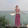 French Sweet and Spicy Mesh Yarn Neck Sling Sexy Bikini Pure Waist Dress Island Vacation Three-piece Swimsuit