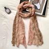 Scarf Women's Winter High-end Sense New Warm and Cold-proof Scarf Versatile Solid Color Crumpled Scarf Shawl