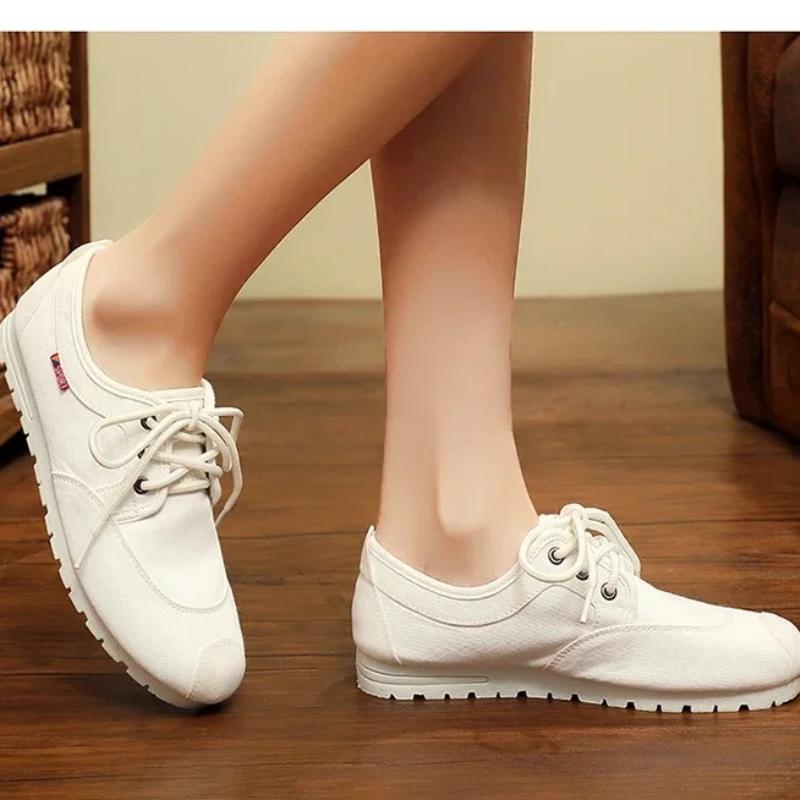 Walk Women Fashion Canvas Casual Shoes Lacing Platform Candy-colored Out-door Washed Cloth Shoes