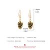 Pine Cone Shaped Drop Earrings Vintage Gold Tone Dangle Earrings for Women Nature Inspired Jewelry