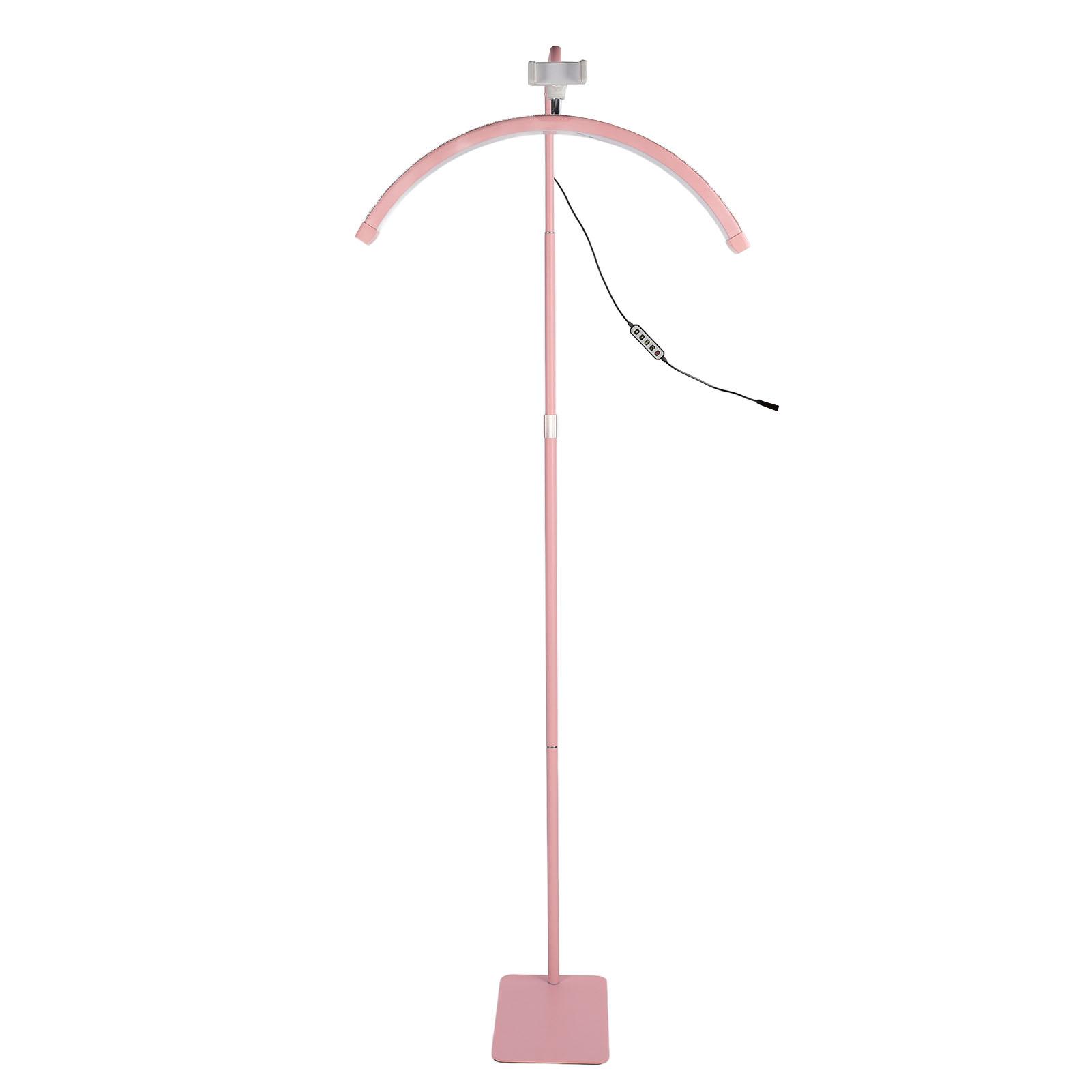 

24-дюймовая 36-ваттная бьюти-лампа для микроблейдинга ресниц, U-образная напольная лампа для защиты глаз US Plug розовый