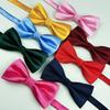 Men's Solid Color Double Layer Bow Tie - Poly Silk, Korean & British Style, Red/Black, Wedding & Best Man Accessory.