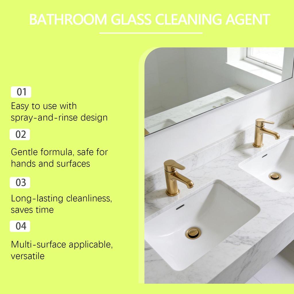 JUE FISH Bathroom Cleaner for Glass, Tiles, Bathtub, and Shower Fixtures.