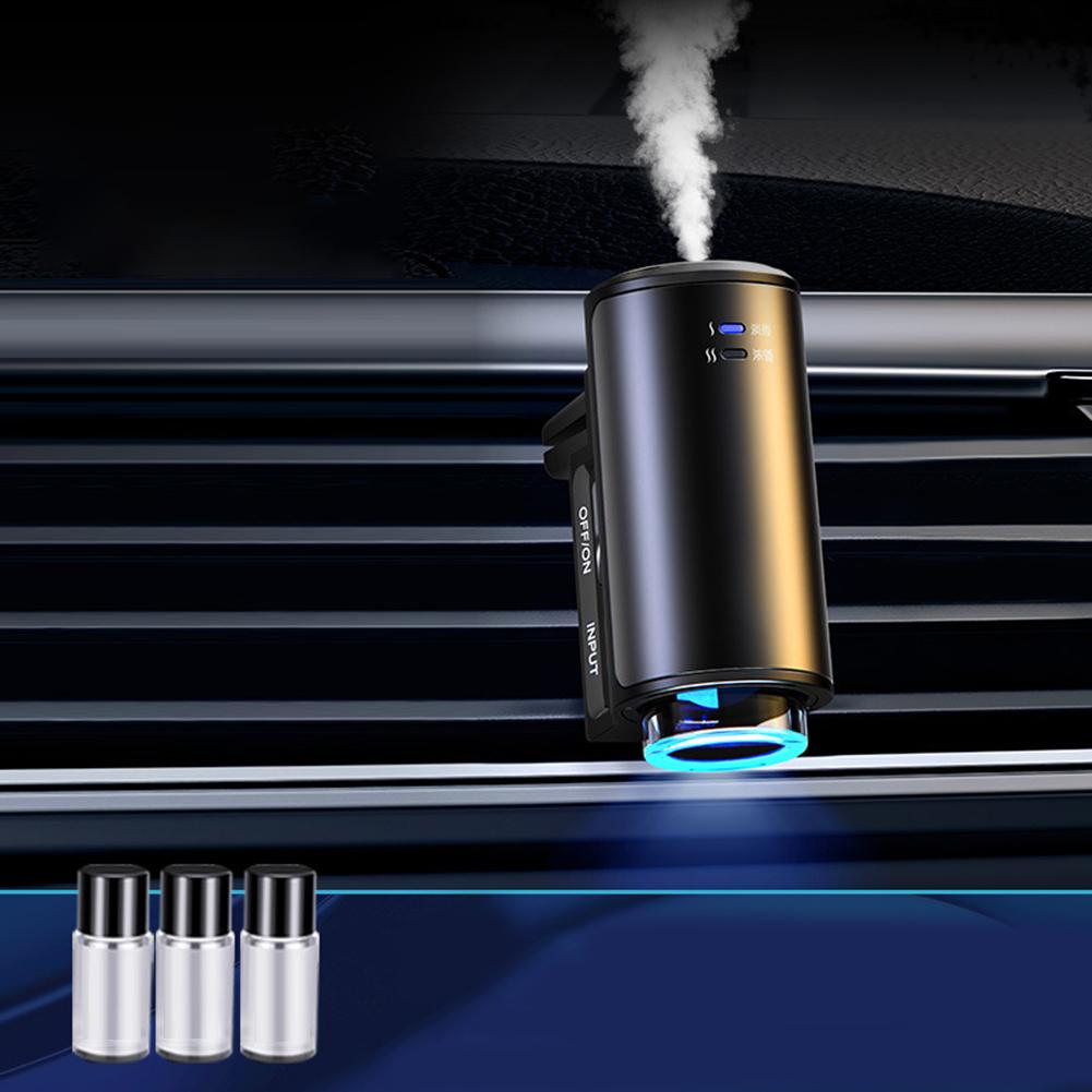 

Для использования в автомобиле Автомобильный освежитель воздуха Автомобильный ароматический диффузор Высококачественный модный износостойкий Регулируемая интенсивность Компактный и удобный чёрный