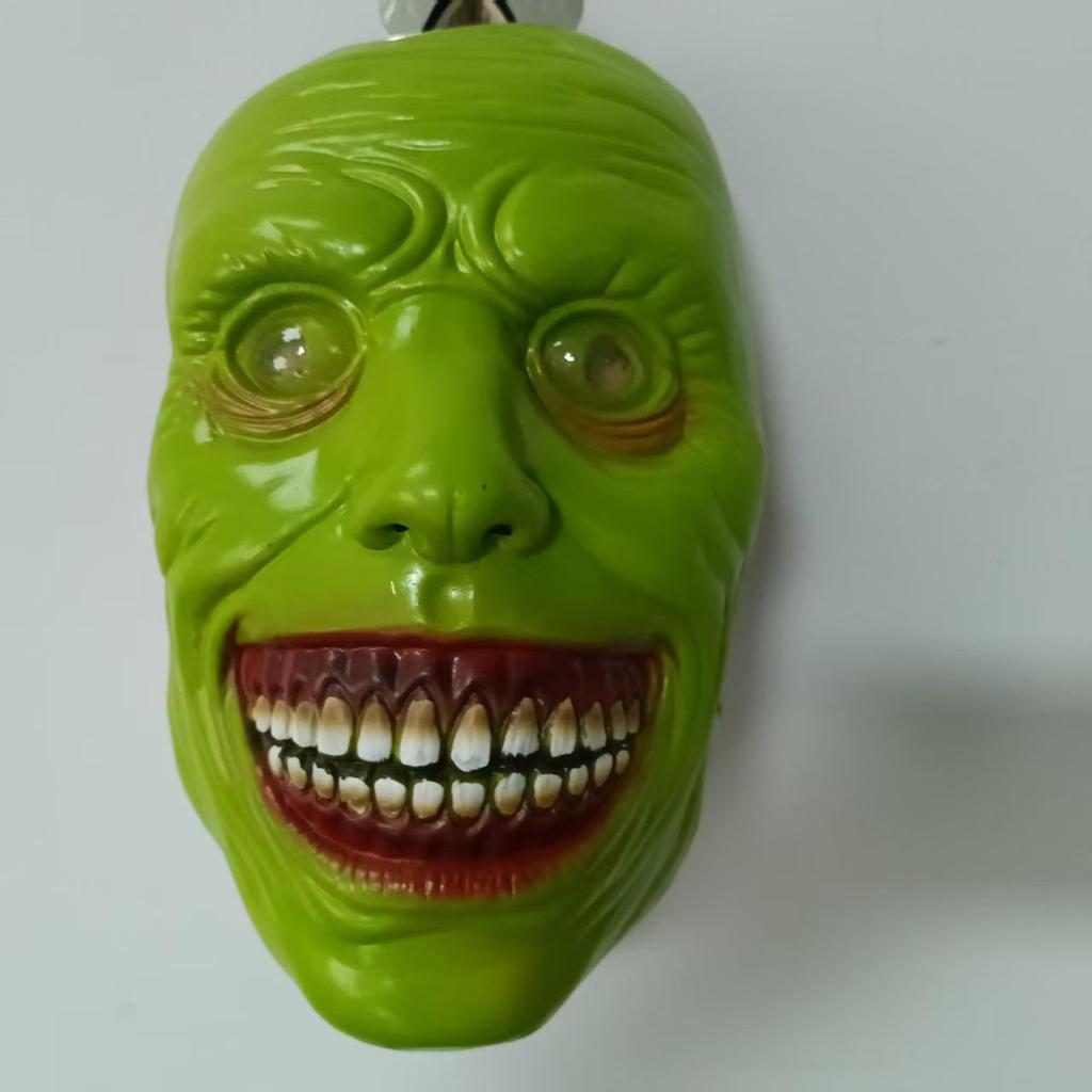 2021 Halloween Exorcist Demon Mask - Smiling White Face with White Eyes Horror Mask