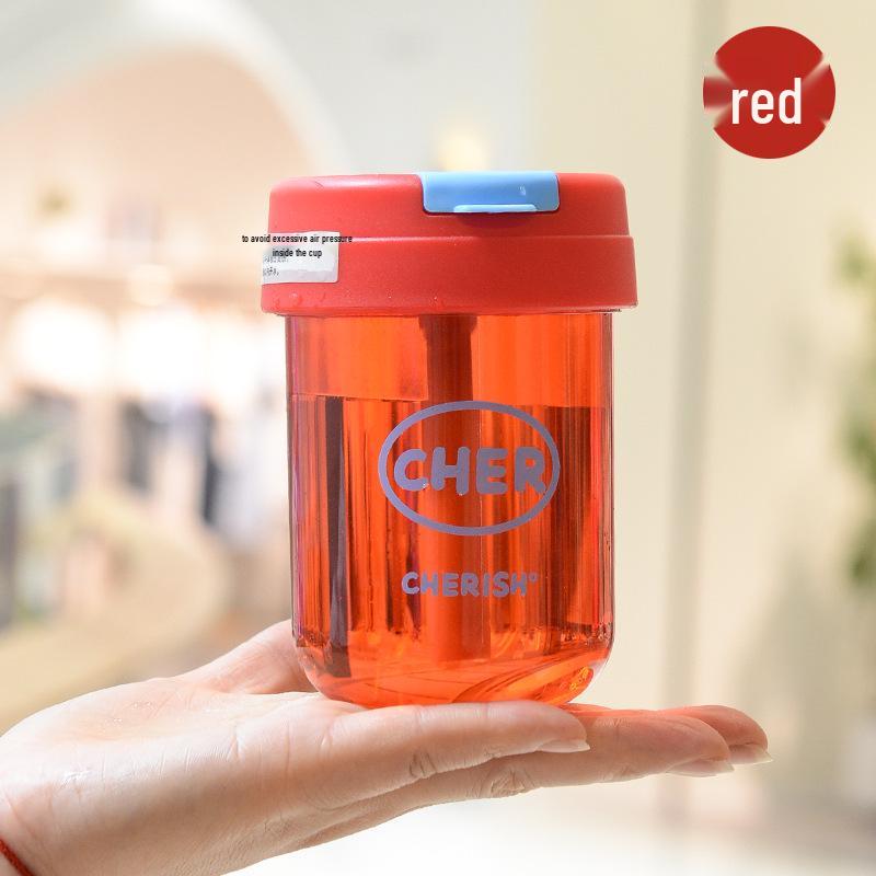 Customizable Summer Flower Tea Straw Cup - Portable, High-Value Plastic Gift for Students & Couples