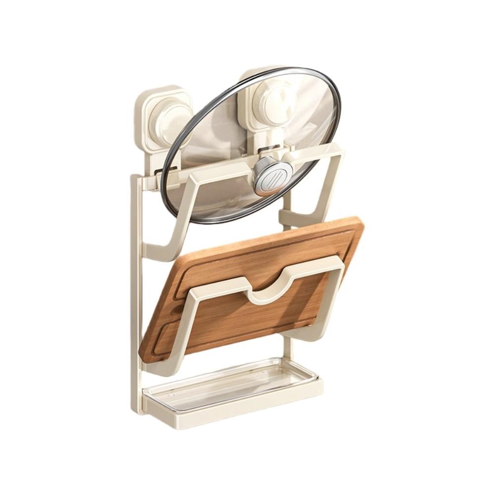 Carbon Steel Suction Cup Pot Lid Rack Cookware Storage Cutting Board Storage Home