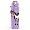 1PC Zebra Blowing Bubble Graphic 750ml Color Plastic Sports Water Bottle Leakproof Flip Straw Lid Suitable for Sports Office Home Use