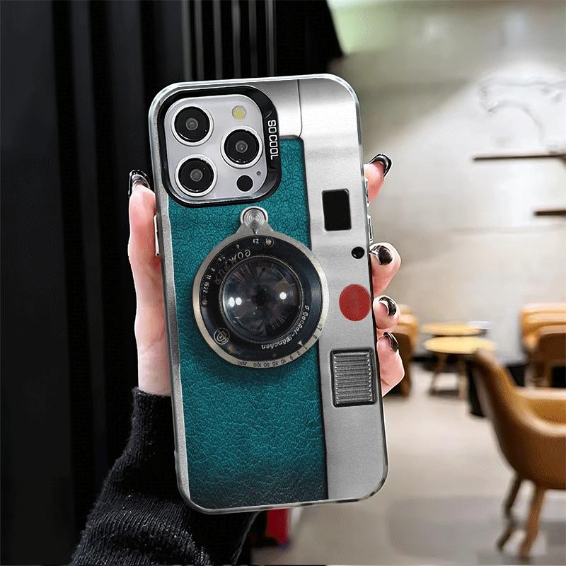 Vintage Classic Camera Pattern Soft Phone Case for iPhone 15 16 17 Pro Max 17Air 16E 14 Plus 13 12 Mini Shockproof Cover Back Sh