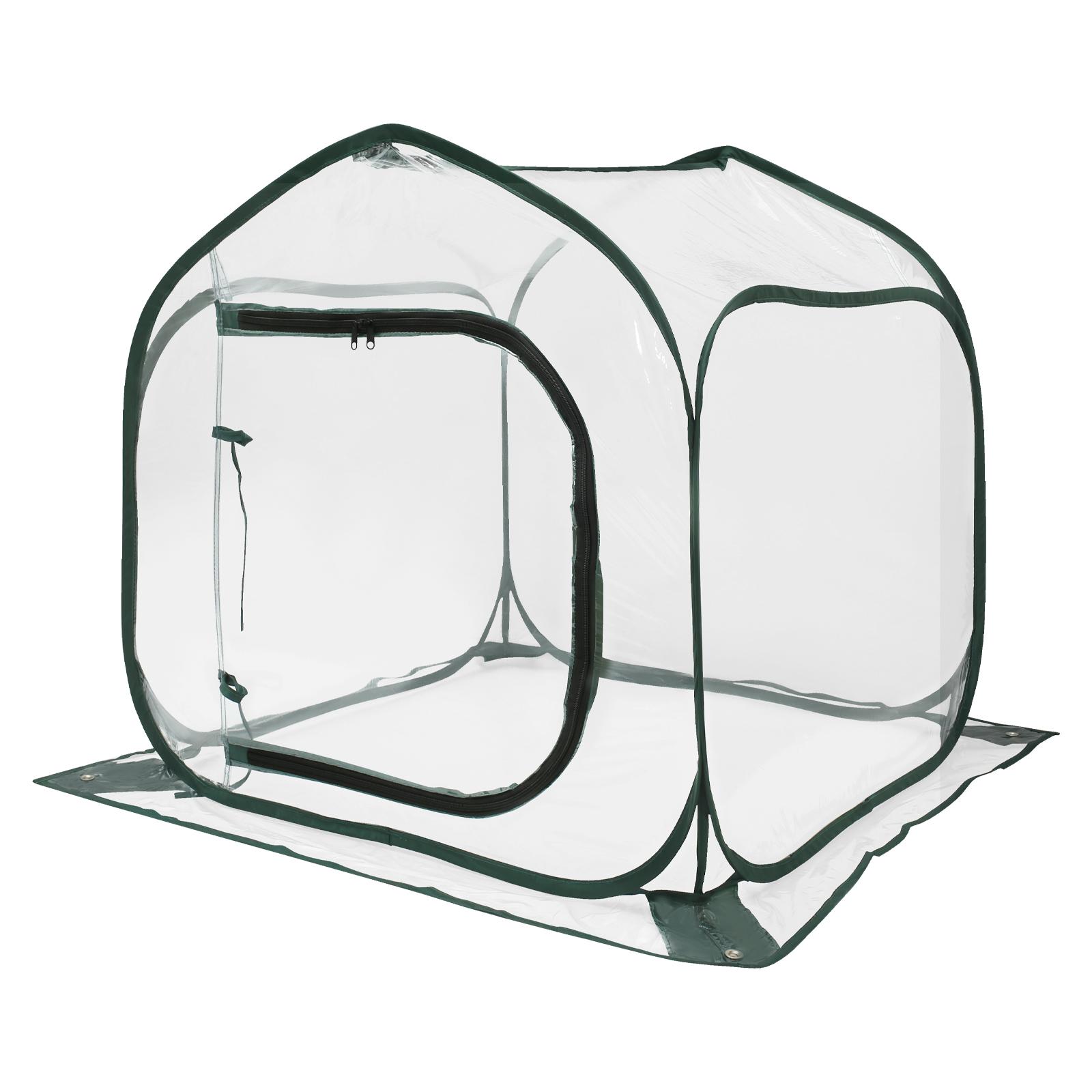 

Мини-теплица для дома и улицы, прозрачная, складная, для растений, большая, для садоводства, для заднего двора, для растений, для цветов 80x80x80cm прозрачный