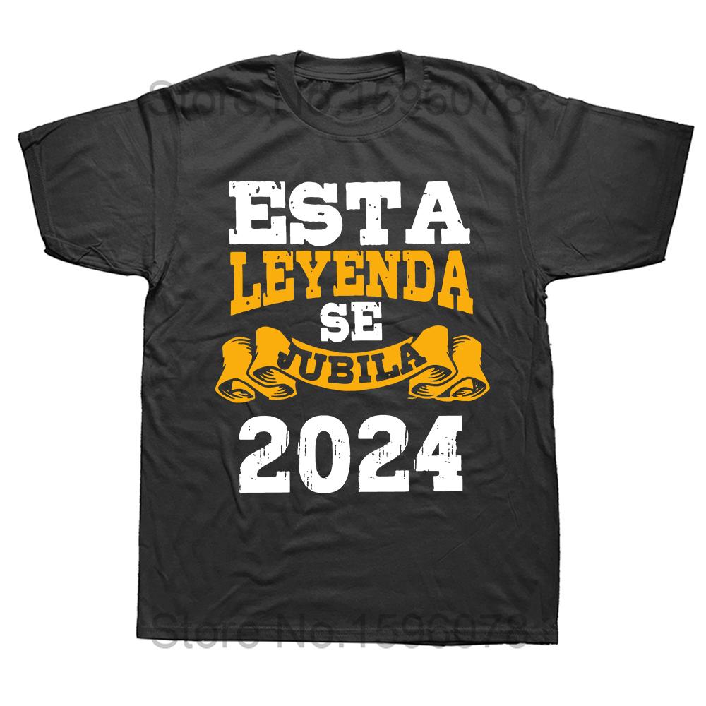 

The Man Be Retired T Shirt Retro Spanish Texts Retirement Dad Gift Short Sleeve 100% Cotton Unisex O-neck Soft T-shirts XL