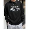 Men's Bold Snake Print Sweatshirt - Casual & Sporty, Long Sleeve, Round Neck Pullover for Casual Attire