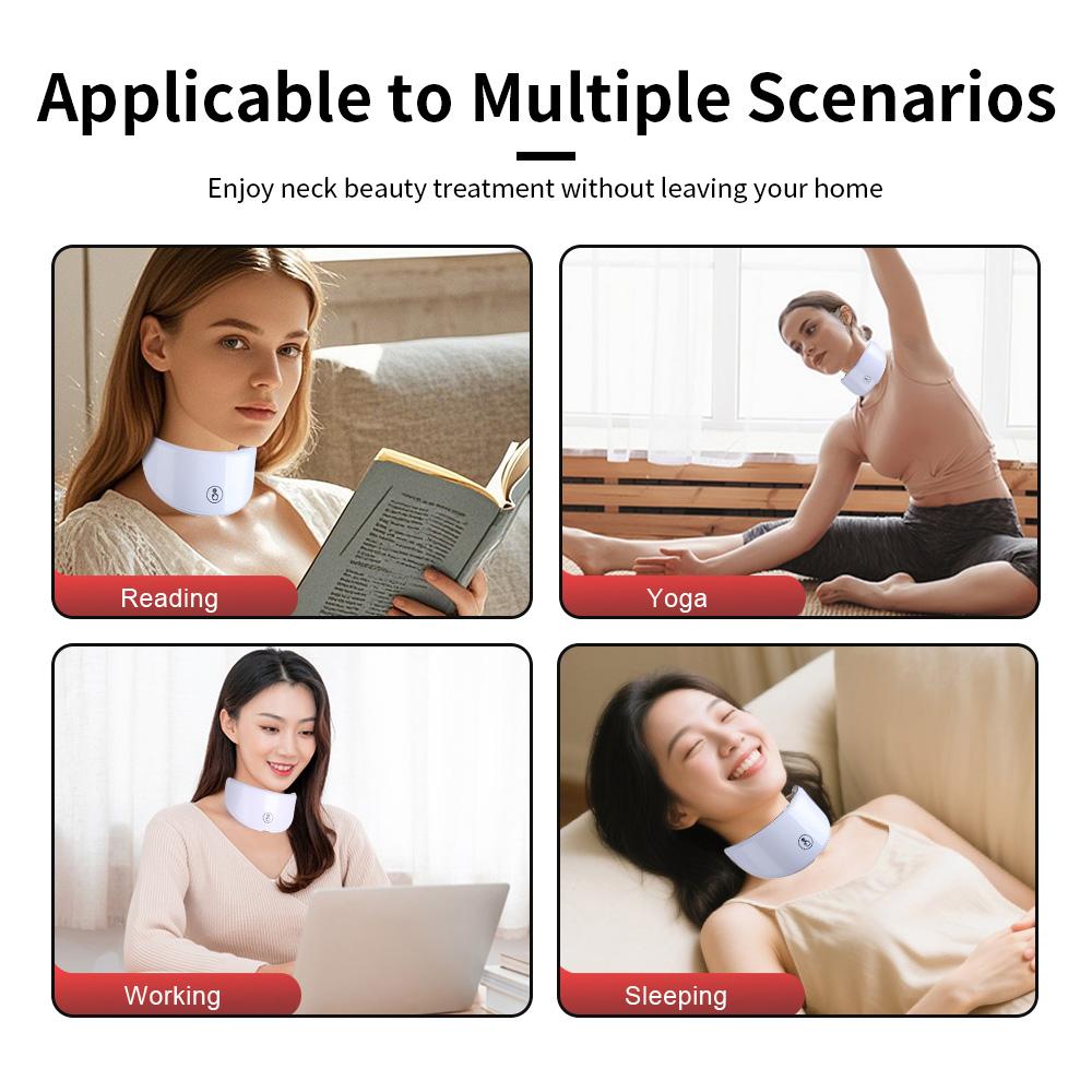 7 Color LED Neck Care Device | 156 LED Chips | Portable Light Therapy for Anti-Aging & Firming