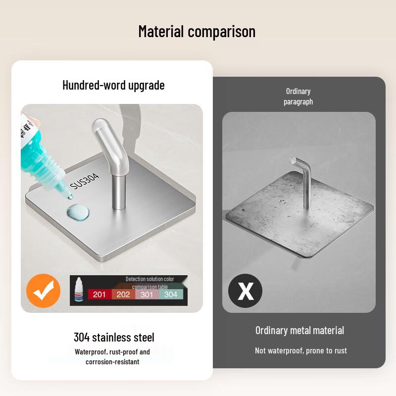 304 Stainless Steel Self-Adhesive Utility Hooks