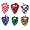 Dog Bandanas Large Pet Scarf Bandana Cotton Plaid Washable Bow Tie Collar Cat Puppy Triangular Scarf Bib Dog Accessories