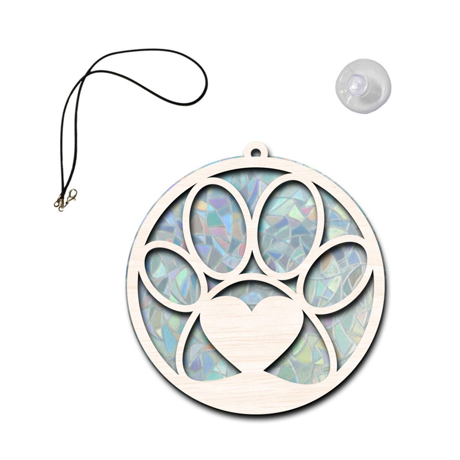 

2024 Деревянный ловец солнца для домашних животных, собак, кошек с крыльями, подвесная табличка, кулон из ПВХ, радуга, украшение для медитации, памятный подарок A07