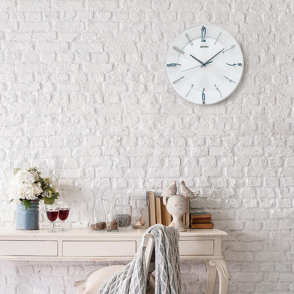 Seiko Clock Wall Clock Radio Analog White Pearl KX214W SEIKO Diameter X 32.7 4.6cm