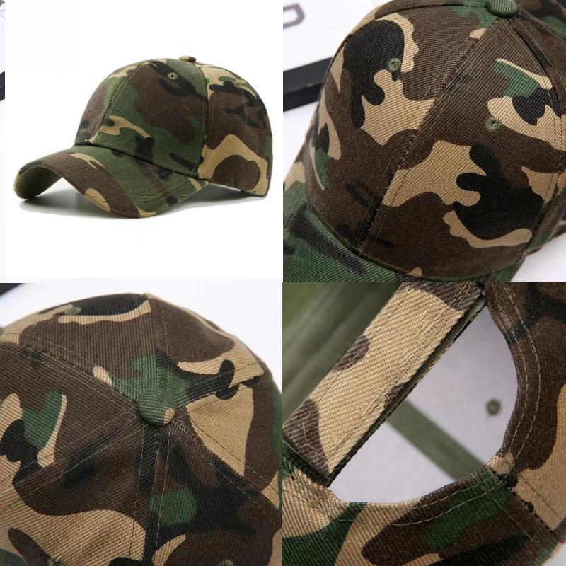 Summer Camouflage Printed Armygreen Running Sunhat Anti-Uv Golf Baseball Cap Outdoor Hiking Cycling Jungle Hunting Sunscreen Hat