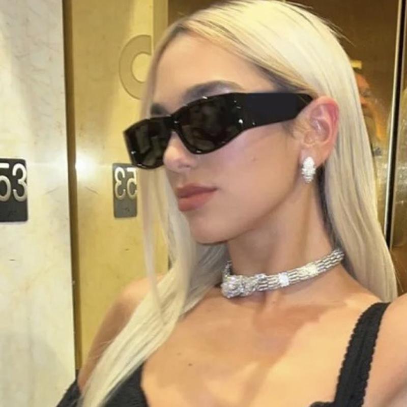 New Square Sunglasses Personality Large Frame Wide Leg Sun Glasses Fashion INS Sunshade Sunscreen Advanced Eyelasses