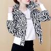 Spring and Autumn Fashion Trend Loose Fitting Casual Standing Collar Leopard Print Westernized Short Versatile Women's Coat