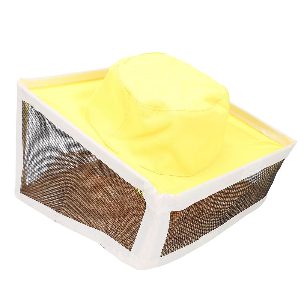 Beekeeping Veil Hat Steel Yarn Square Brim Foldable Bee Keeper Cap for Outdoor Fishing Field Studies