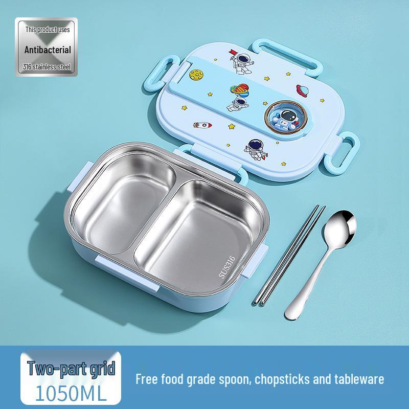 316 Stainless Steel Insulated Bento Lunch Box for First-Grade Girls, Four Compartments, Perfect for School.