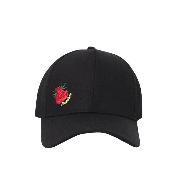 Chyubaseuko Bcb015 With Red Rose Ball Cap Black