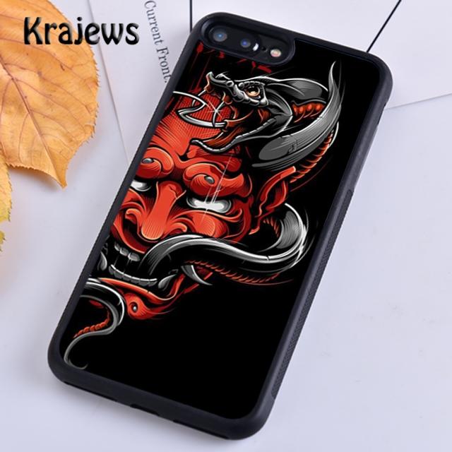 Krajews Japanese Hannya Mask Phone Case Cover For iPhone 17 Air 16 15 14 plus 11 12 13 pro max Plus coque Shell Fundas