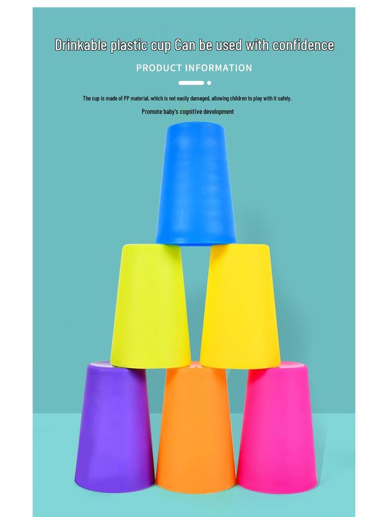 Lernendes Stapelbecher-Spiel für Kinder: Fördert die Eltern-Kind-Interaktion und das Konzentrationstraining für das frühe Lernen