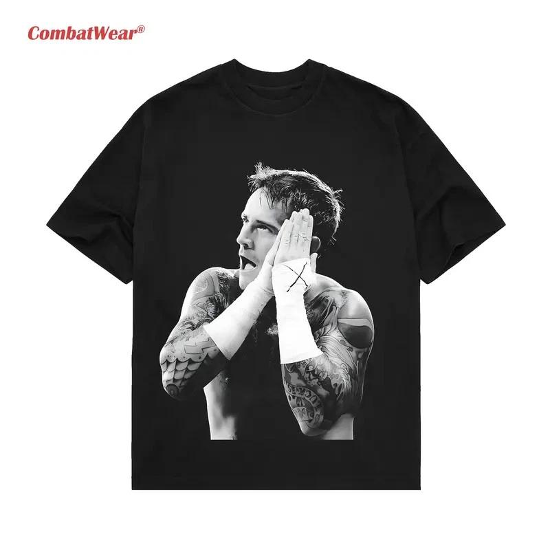 CombatWear Vintage Wrestling Fighter Tee, Retro Wrestling Graphic T-Shirt XXXL