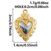 High Quality 304 Stainless Steel Sun Heart Abalone Shell Pendant For Jewelry Making Supplies Enamel Charm Golden DIY Accessories