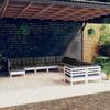 VidaXL Pine Wood Garden Lounge Set 11 Pcs with Cushions Patio Furniture Outdoor Furniture Garden Furniture Furniture of 3097056