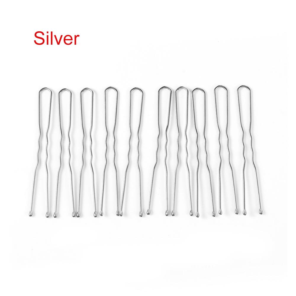 20 Stück / Beutel 5/6/7cm U-förmige Legierung Haarnadeln Wellenförmige Haarspangen Schlichte Metall Haarklammern Haarspangen Brautfrisur Werkzeuge Accessoires