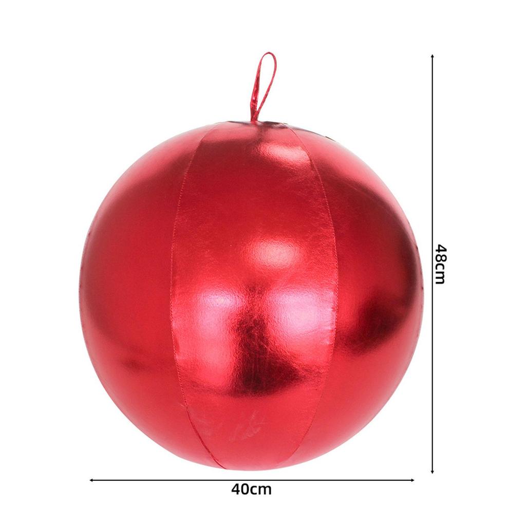 Inflatable Christmas Ball Xmas Ball Garden Decoration Hanging Ball PVC Bauble for Front Door Yard Christmas Tree Festival
