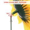 Garden Sunflower Stake Outdoor Decorations Landscape Courtyard Villa Simulation Lawn Pole 5pcs Pots Shape Sign