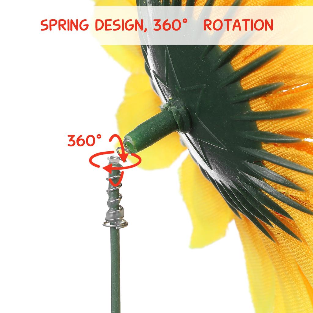 Garden Sunflower Stake Outdoor Decorations Landscape Courtyard Villa Simulation Lawn Pole 5pcs Pots Shape Sign