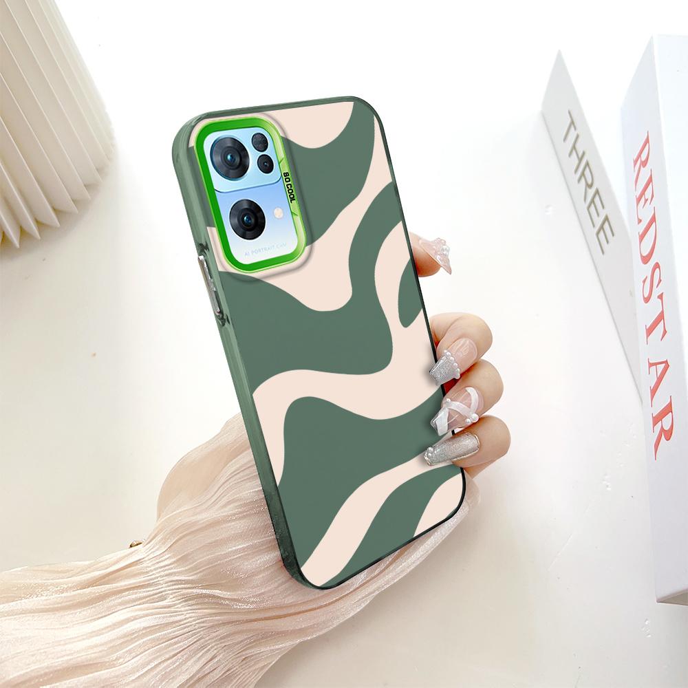 Model pictat Sliver colorat Carcasă tare cu două fețe Carcasă telefon antișoc anti-cădere pentru OnePlus OPPO Reno Realme