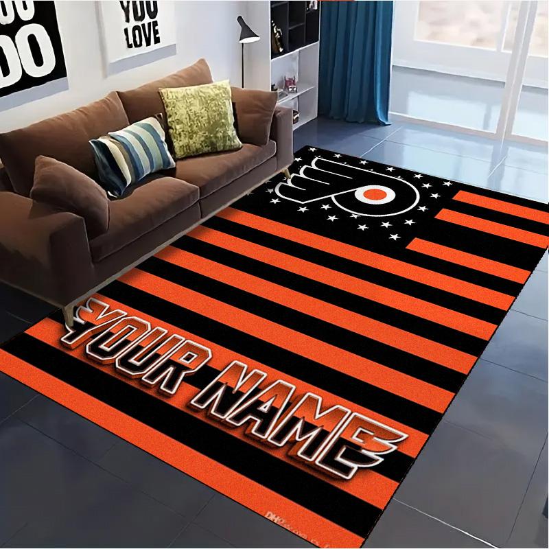 Name Custom Philadelphia Flyers Carpet Rug for Living Room Bedroom Home Sofa Decoration,Kids Play Non-slip Floor Mat
