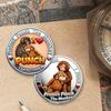 2 Pcs Monkey Commemorative Coin Double?Sided Baby Monkey Hugging Plush Toy Collectible Token Emotional Support Challenge Coin Inspirational Gift