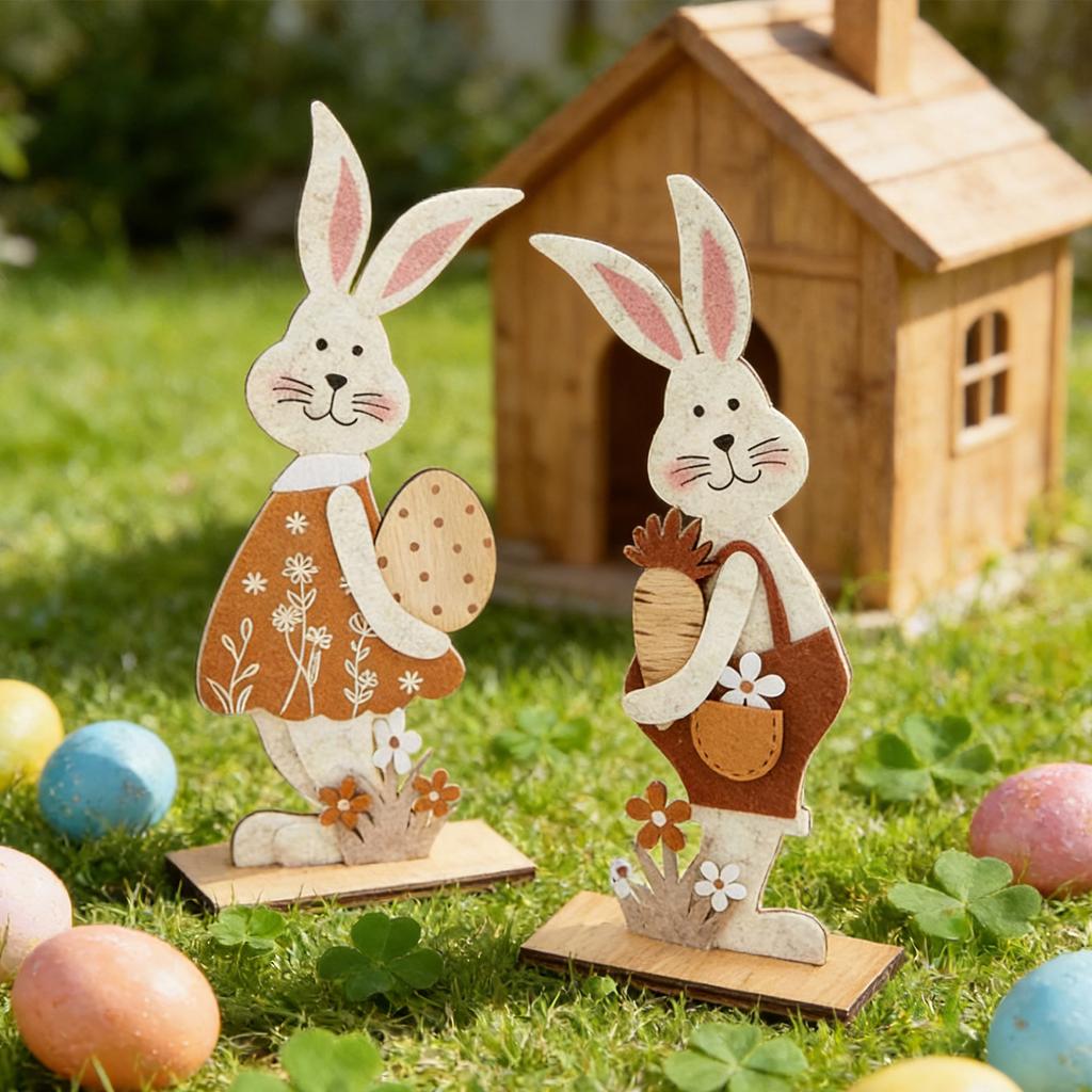 Easters Decorations Easters Bunnies Wood Ornament Easters Tabletop Centerpieces Signs Easters Party Supplies Gifts