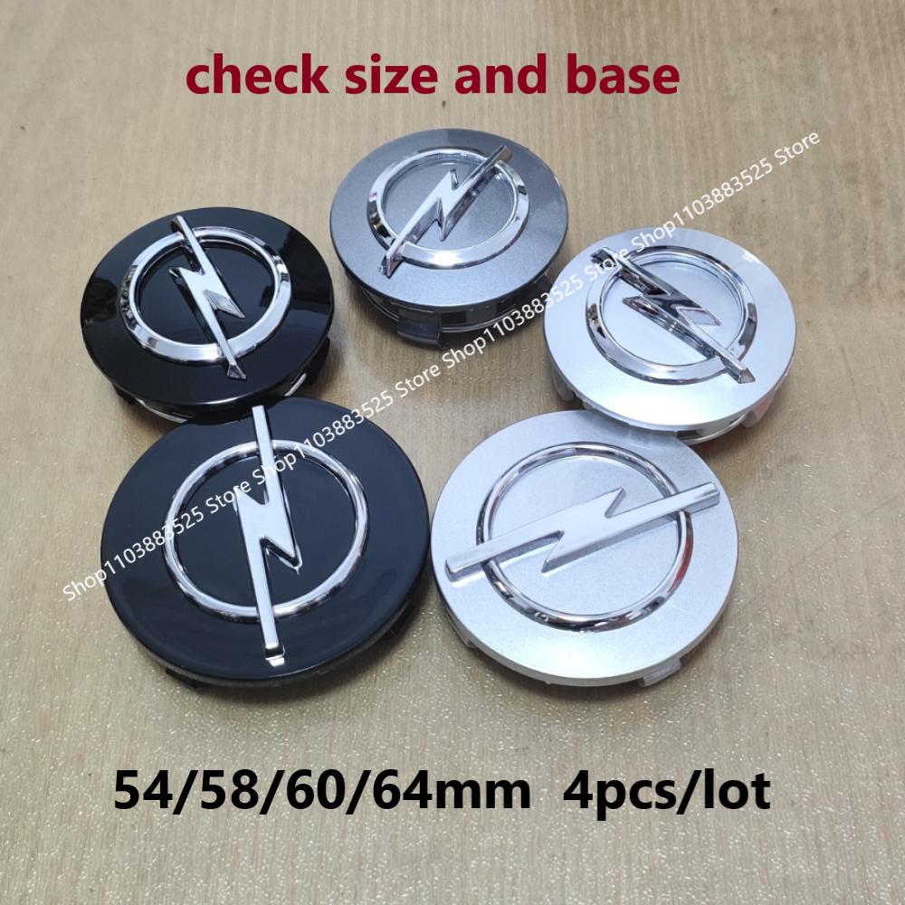 Czxkqr1 4pcs 64/60/58/54mm Car Wheel Center Hub Caps for Opel Corsa C D E F A B Gsi Turbo Cors OPC Line Hubcap Accessories