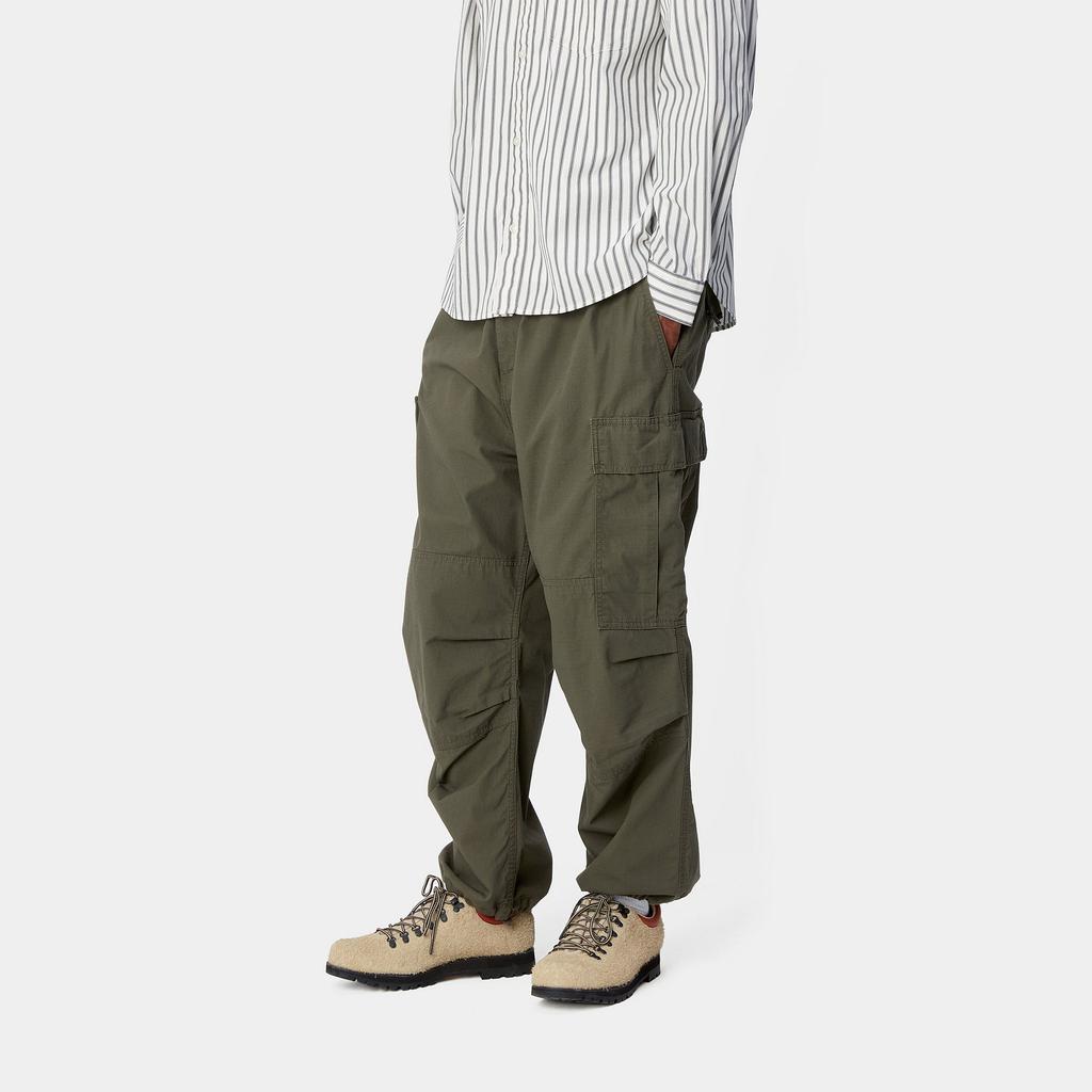 Carhartt WIP Cargo Pants Loose Fit Zipper Fly Square Label Work Pants Men pants Green I032967-63-02