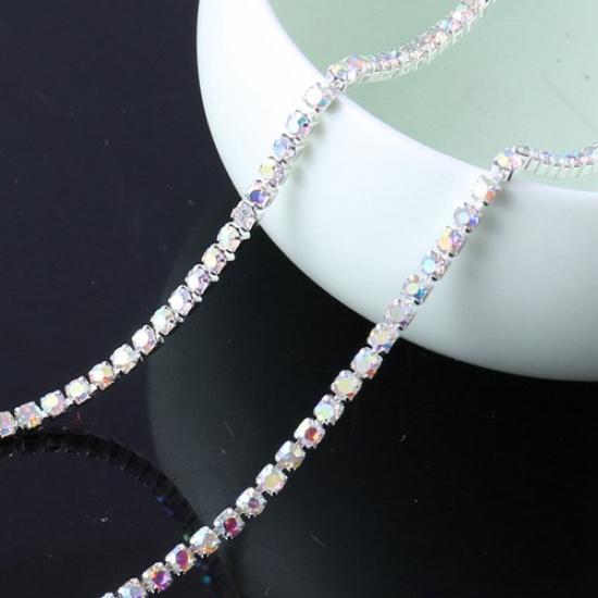 2.1 Yards DIY Bling Crystal Rhinestone Chain Trim Sewing Crafts Decoration Trim