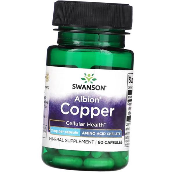 

Мідь Хелат, Albion Copper 2, Swanson 60капс (36280121) 60caps