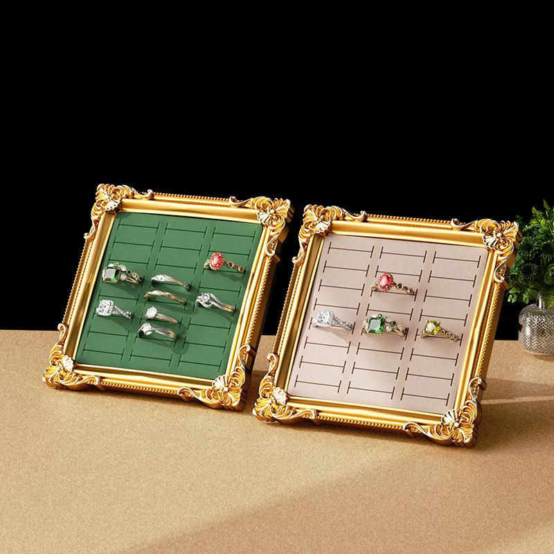 Vintage Jewelry Display Stand European Photo Frame Ring Jewelry Storage Tray Dresser Store Display Ornament Home