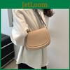 Chic 2024 Spring New Fashionable Saddle Bag Street Trend Crossbody Bag Retro Casual Small Bag Women White