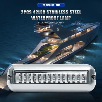 2 buc. Lumină subacvatică pentru iaht de 5 inci, 42 LED-uri, lumină de navigație pentru camion, barcă, lampă de ancorare pentru pupa, semnal de navigație pentru barcă marină