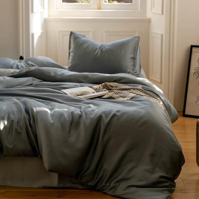 4 Piece Bedding Set Summer Cool Silk Sheet Duvet Cover Mattress Protector Includes Two Pillowcases Soft Lightweight Breathable Universal All Seasons