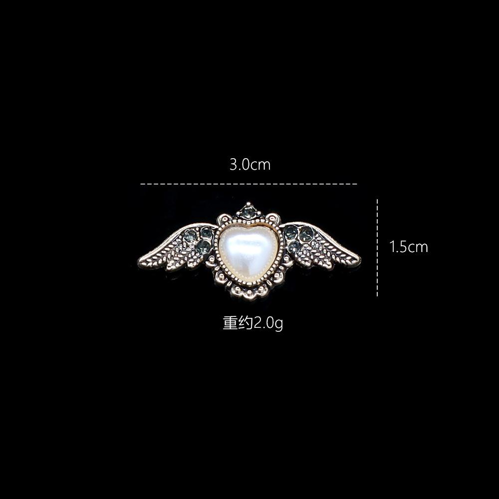 Xiaoxiangfeng Retro Old Series Alloy Jewelry Pearl Diamond Hole Shoes Diy Flat Bottom Buckle Mobile Phone Case Accessories