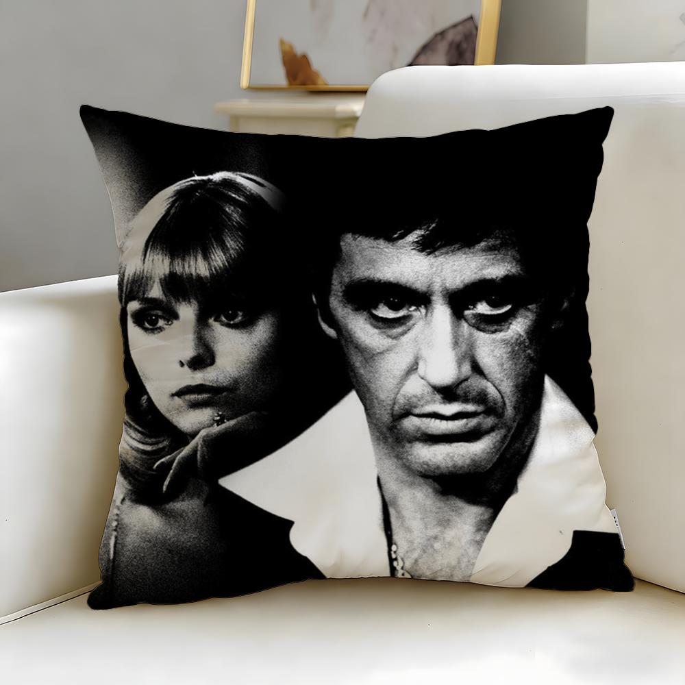 classic movie Scarface Cushion Cover Soft  EasyWash Pillow Case  Versatile for Couch Bed Travel and Office